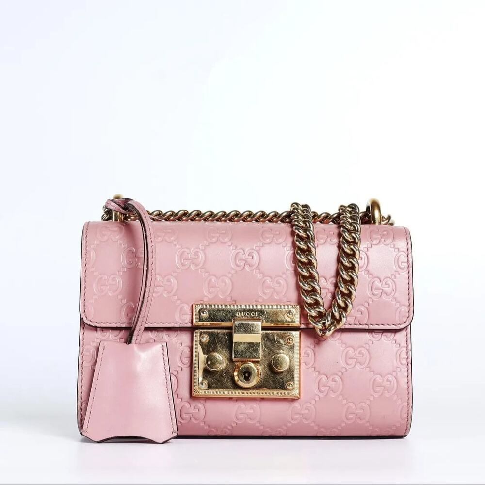 Gucci Guccisima Padlock Crossbody Pink Small